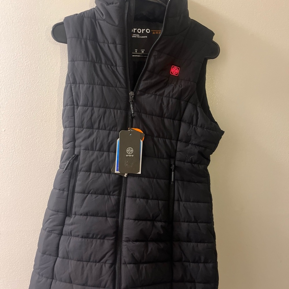ORORO Heated Down Vest Womens S Black  No Battery Pack Included